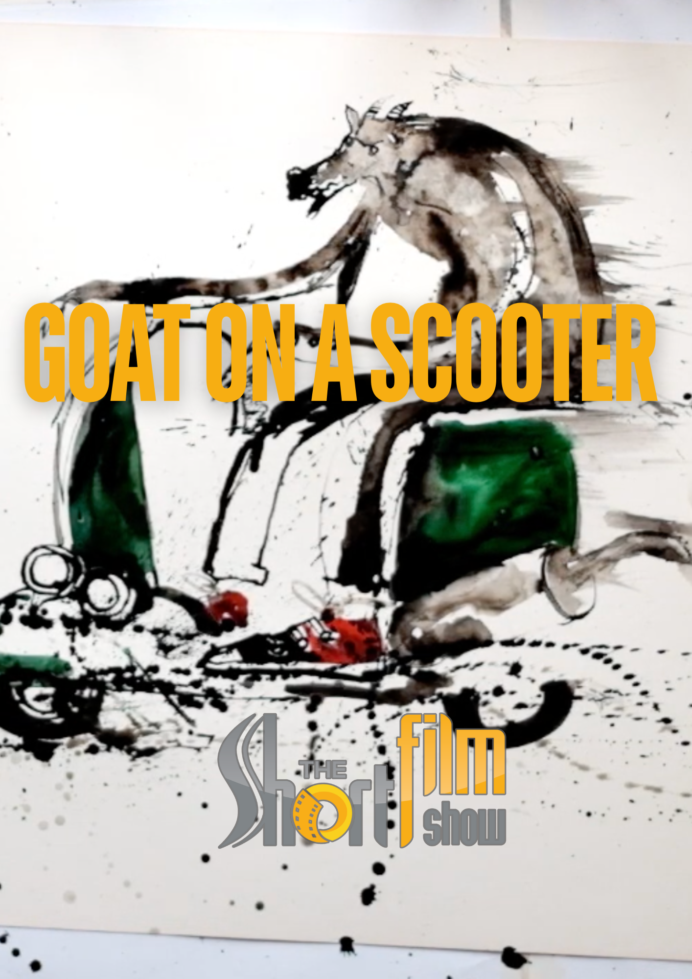 Poster for Goat on a Scooter, a 2016 Comedy short film, directed by Louis Benoit, on The Short Film Show