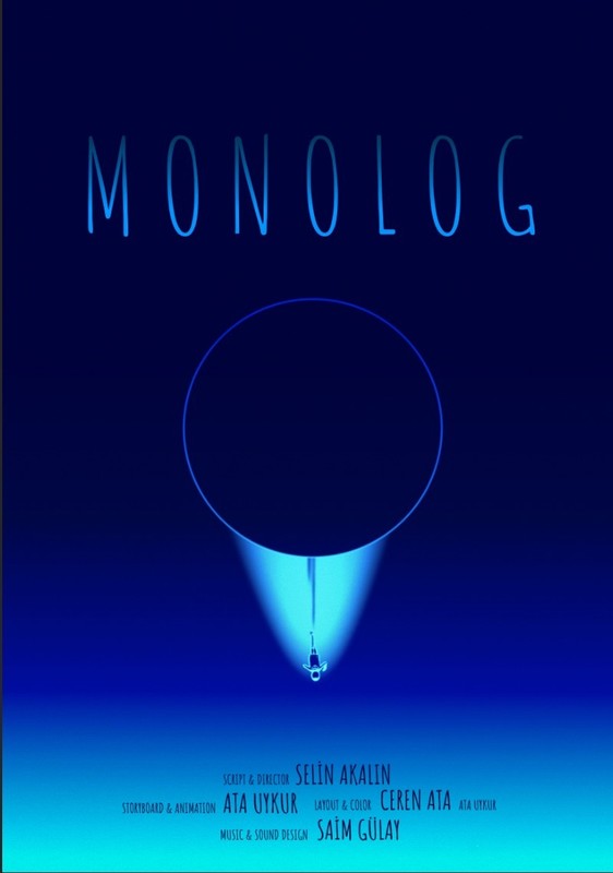 Poster for Monolog, a 2019 Animation short film, directed by Selin Akalın, on The Short Film Show