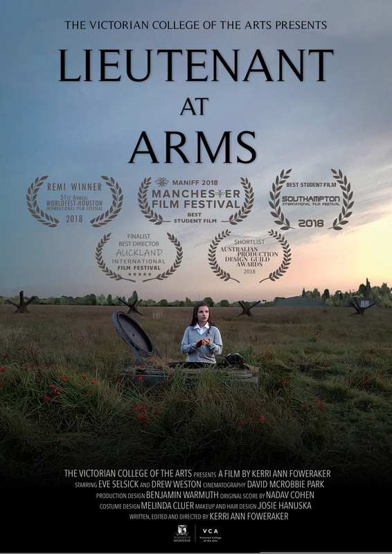 Poster for Lieutenant at Arms, a 2018 Drama short film, directed by Kerri Ann Foweraker, on The Short Film Show
