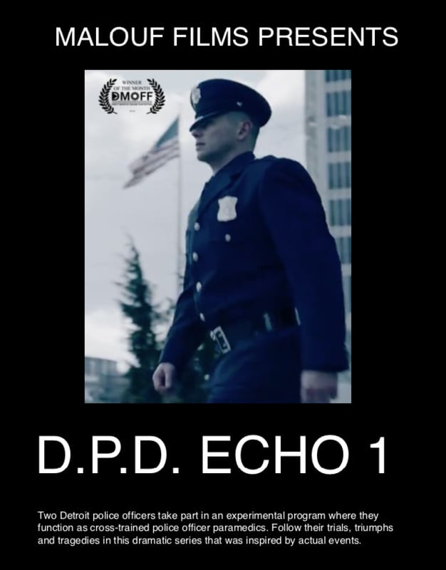 Poster for D.P.D. Echo 1 (Series - Proof of Concept), a 2018 Drama short film, directed by Joe Malouf, on The Short Film Show