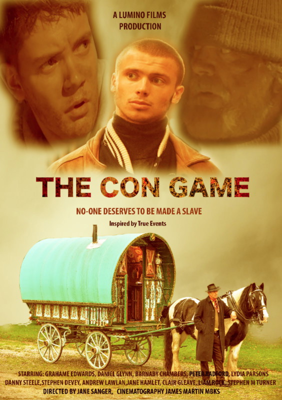 Poster for The Con Game, a 2016 Thriller short film, directed by Jane Sanger, on The Short Film Show