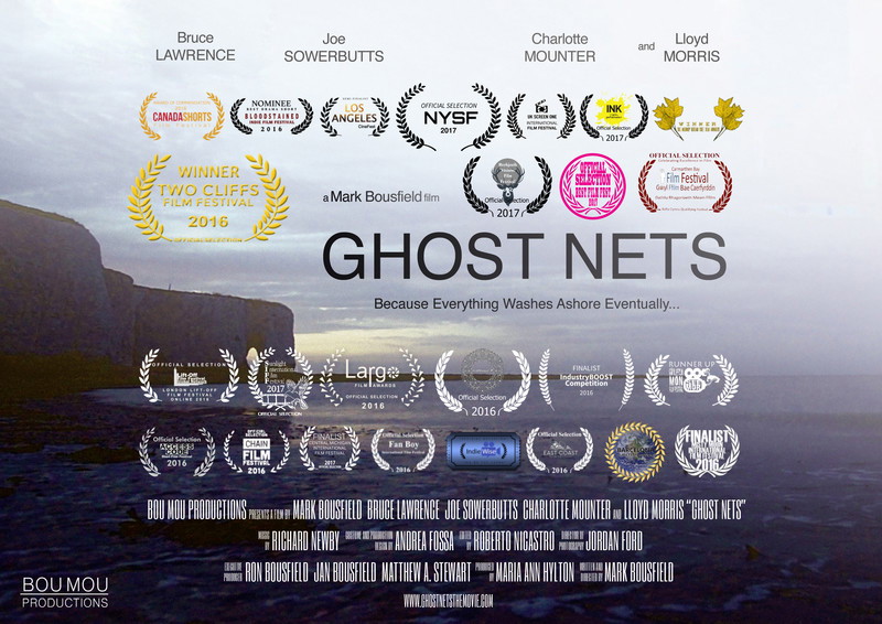 Poster for Ghost Nets, a 2016 Thriller short film, directed by Mark Bousfield, on The Short Film Show