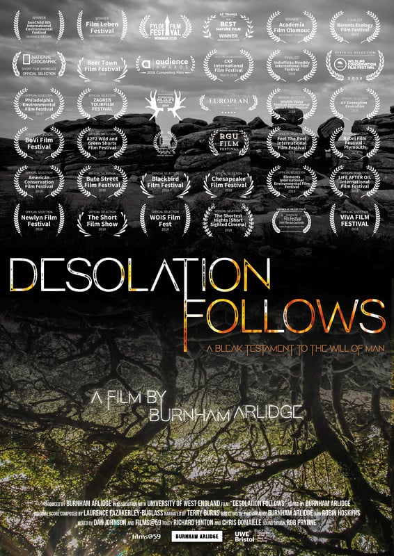 Poster for Desolation Follows, a 2017 Documentary short film, on The Short Film Show