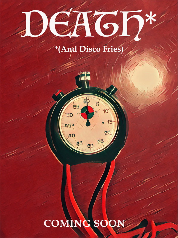 Poster for Death (And Disco Fries), a 2017 Comedy short film, directed by Dennis Cahlo, on The Short Film Show