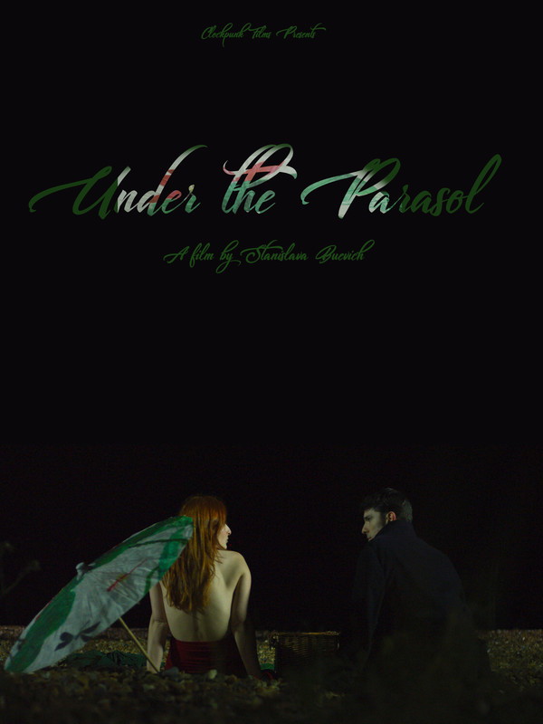 Poster for Under the Parasol, a 2025 Fantasy short film, directed by Stanislava Buevich, on The Short Film Show