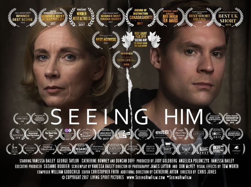 Poster for SEEING HIM, a 2017 Drama short film, directed by Vanessa Bailey, on The Short Film Show
