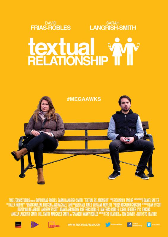 Poster for Textual Relationship, a 2015 Comedy short film, directed by Syd Heather, on The Short Film Show