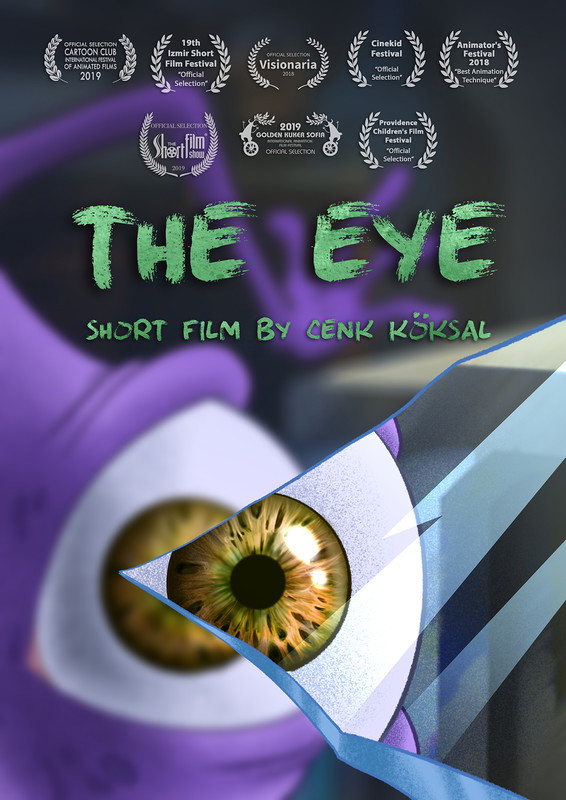 Poster for The Eye, a 2019 Thriller short film, directed by Cenk Köksal, on The Short Film Show