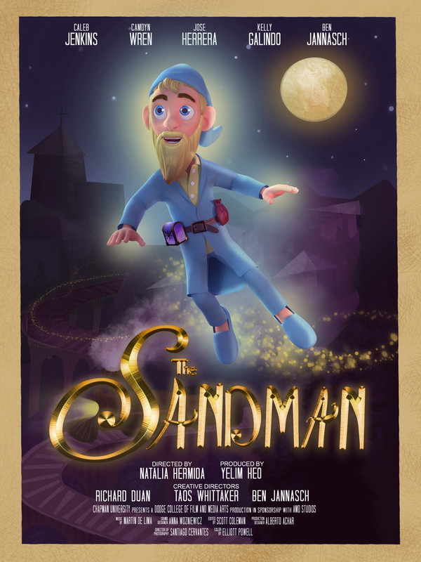 Poster for The Sandman, a 2018 Animation short film, directed by Natalia Hermida, on The Short Film Show