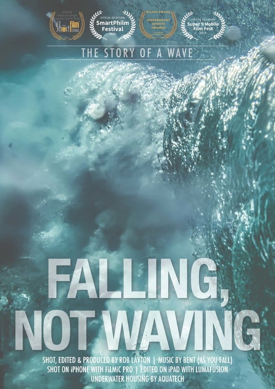 Poster for Falling, Not Waving, a 2018 Music short film, directed by Rob Layton, on The Short Film Show