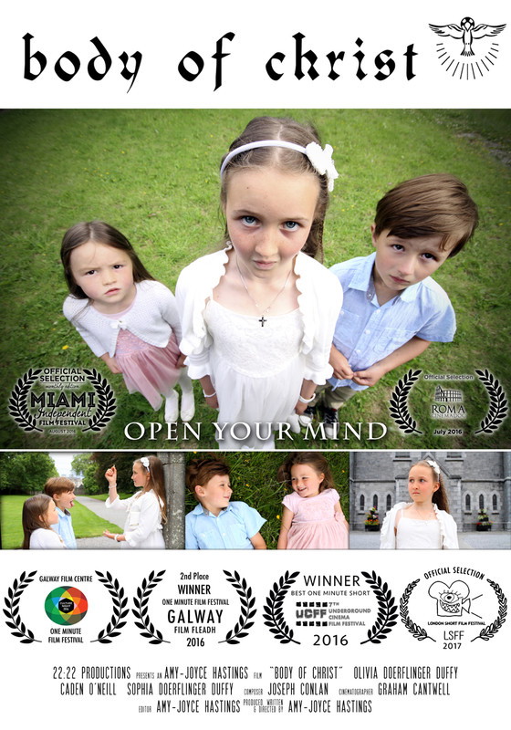 Poster for Body of Christ, a 2016 Comedy short film, directed by Amy-Joyce Hastings, on The Short Film Show