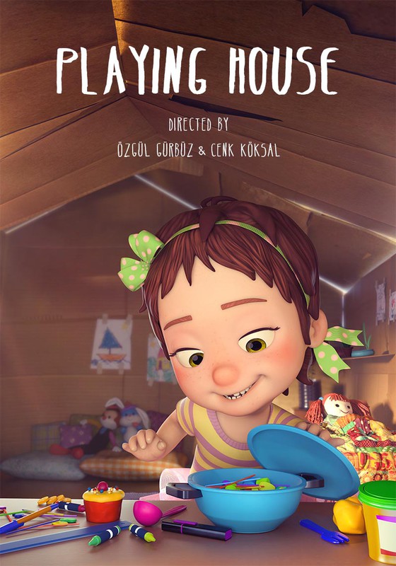 Poster for Playing house, a 2016 Drama short film, directed by Cenk Köksal, on The Short Film Show