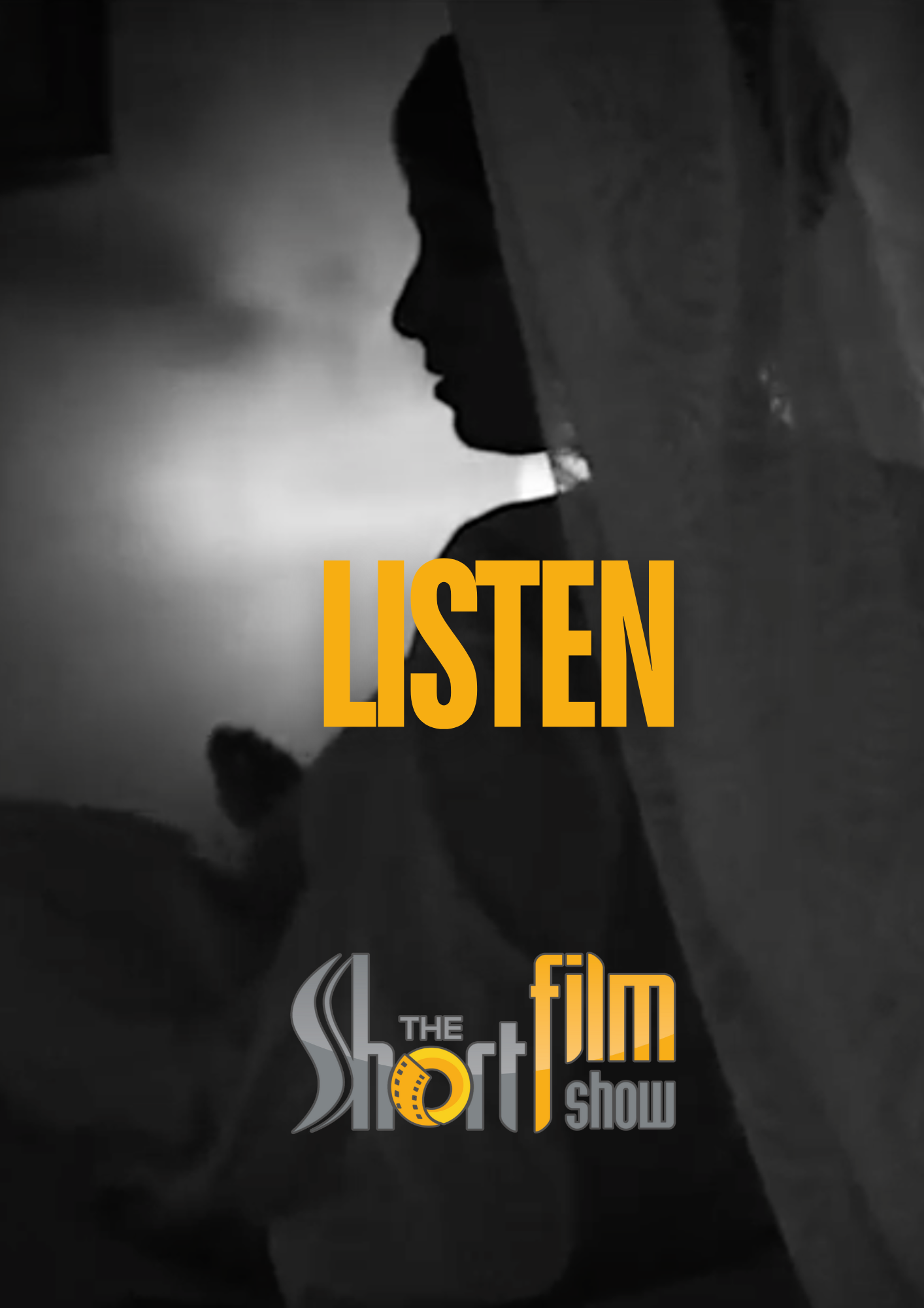 Poster for Listen, a 2025 Horror short film, directed by Michelle Miklosey, on The Short Film Show