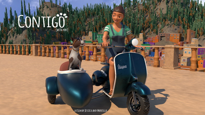 Poster for Contigo (with you), a 2018 Animation short film, directed by Marcella Gonçalves, on The Short Film Show