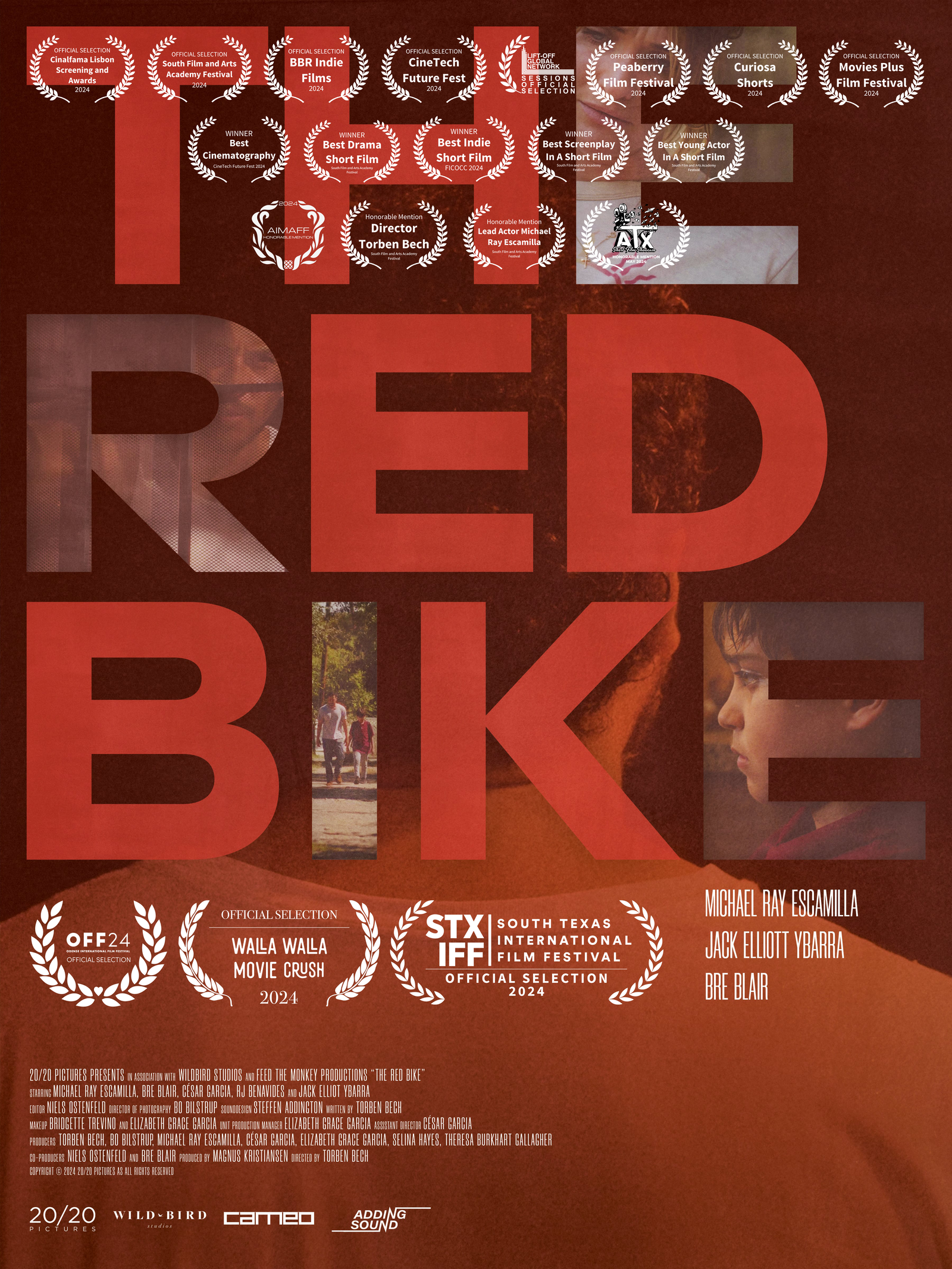 Poster for The Red Bike, a 2024 Drama short film, directed by Torben Bech, on The Short Film Show