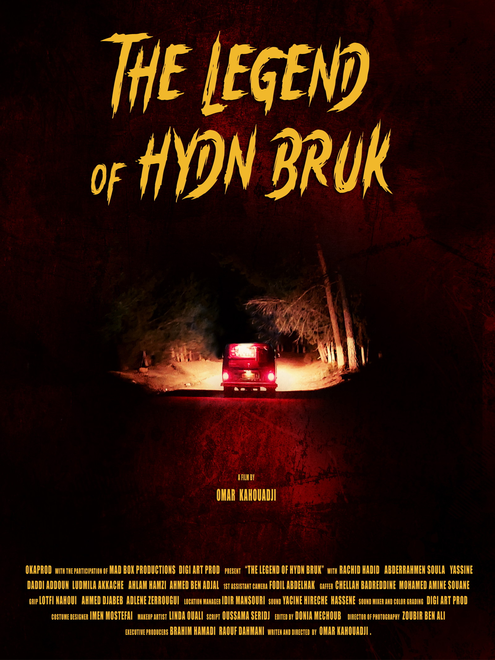 Poster for THE LEGEND OF HYDN BRÛK, a 2023 Horror short film, directed by Omar Kahouadji, on The Short Film Show