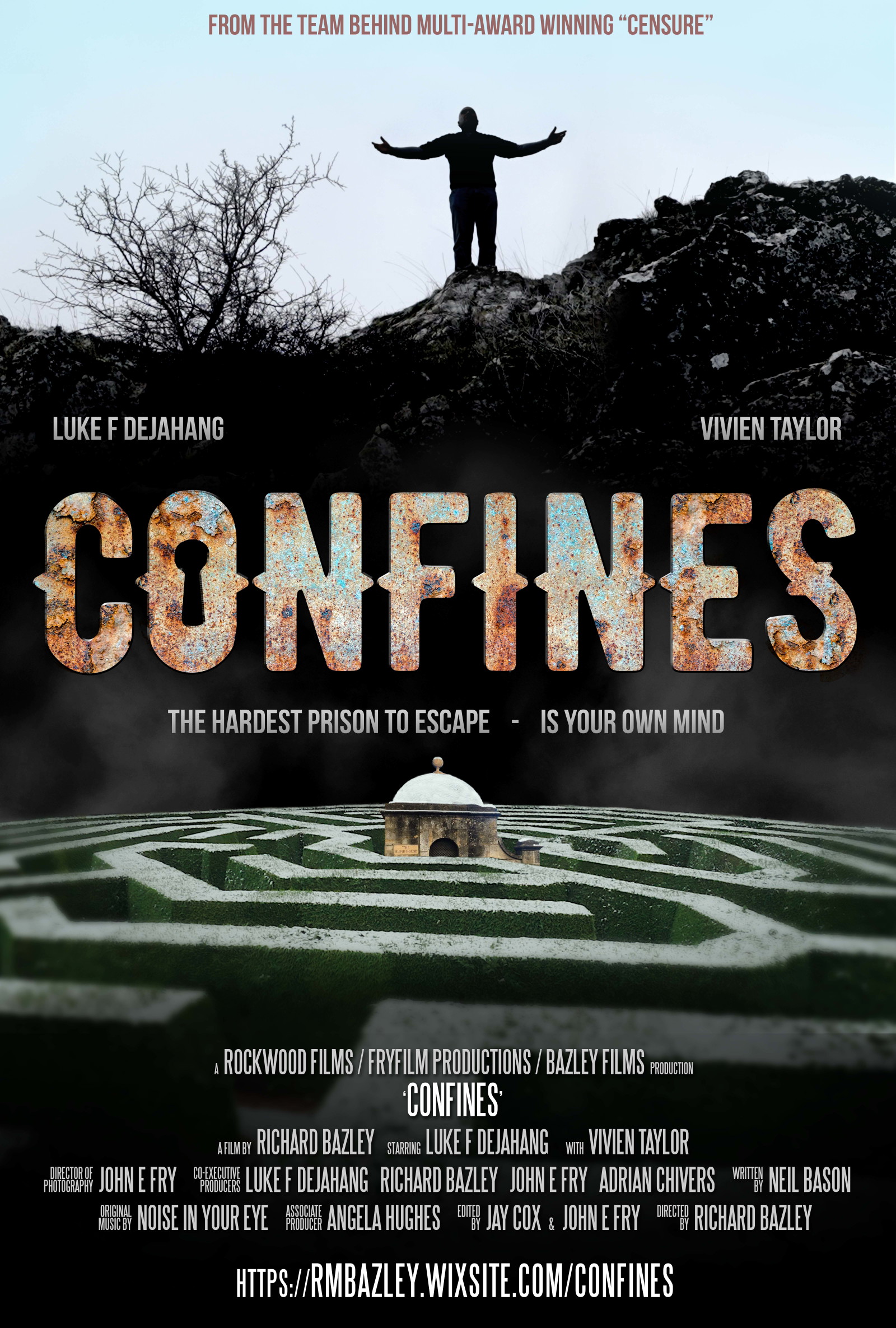 Poster for Confines, a 2023 Drama short film, directed by Richard Bazley, on The Short Film Show