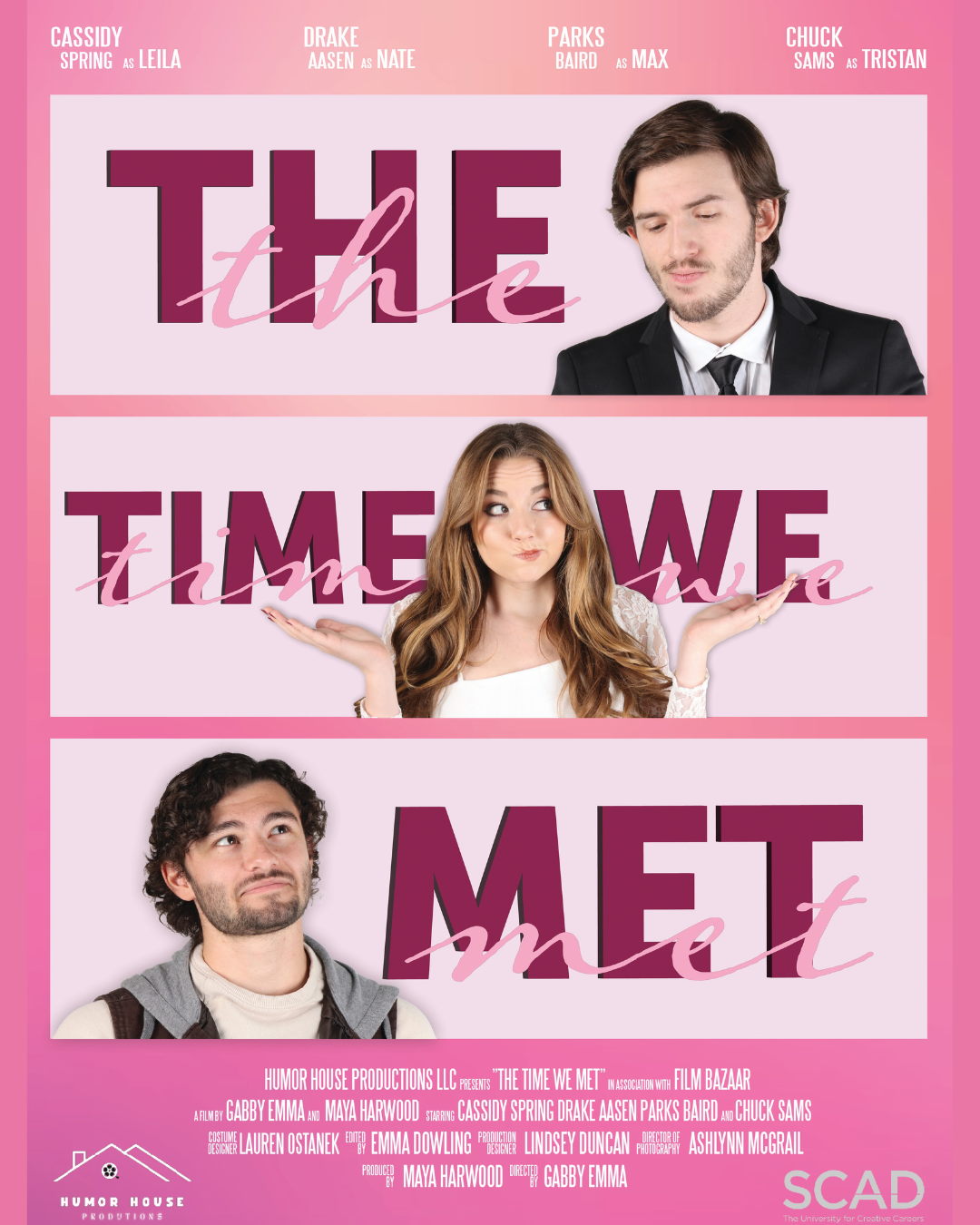 Poster for The Time We Met, a 2024 Comedy short film, directed by Gabrielle Emma, on The Short Film Show