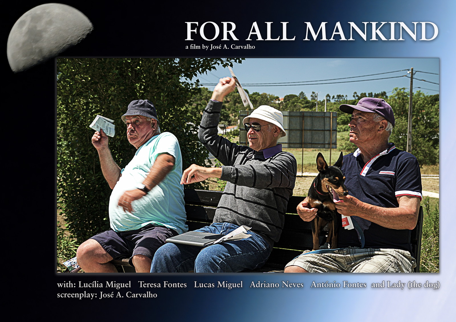 Poster for FOR ALL MANKIND, a 2021 Comedy short film, directed by José Augusto Carvalho, on The Short Film Show