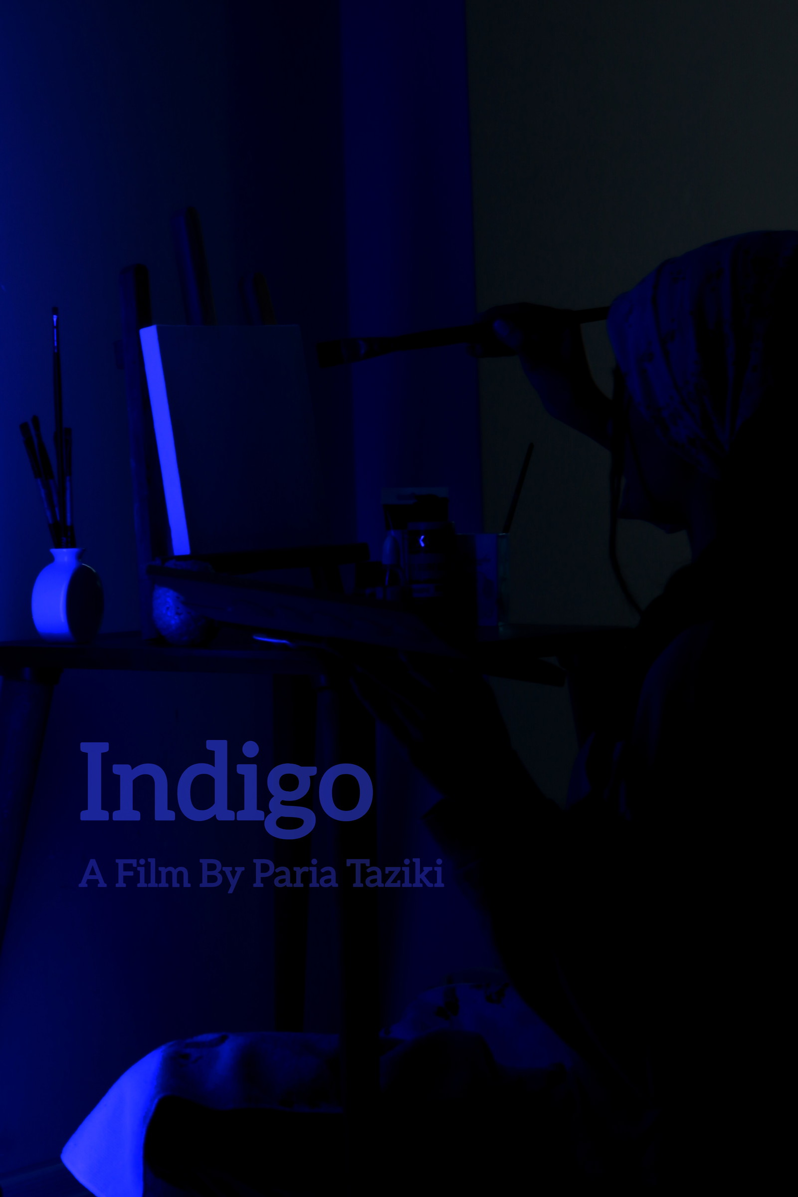Poster for Indigo, a 2023 Fantasy short film, directed by Paria Taziki, on The Short Film Show