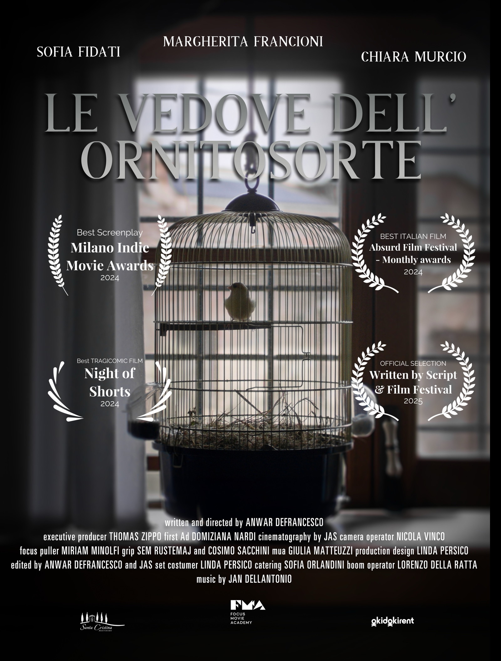 Poster for The Widows of BirdLuck, a 2024 Comedy short film, directed by Anwar Defrancesco, on The Short Film Show