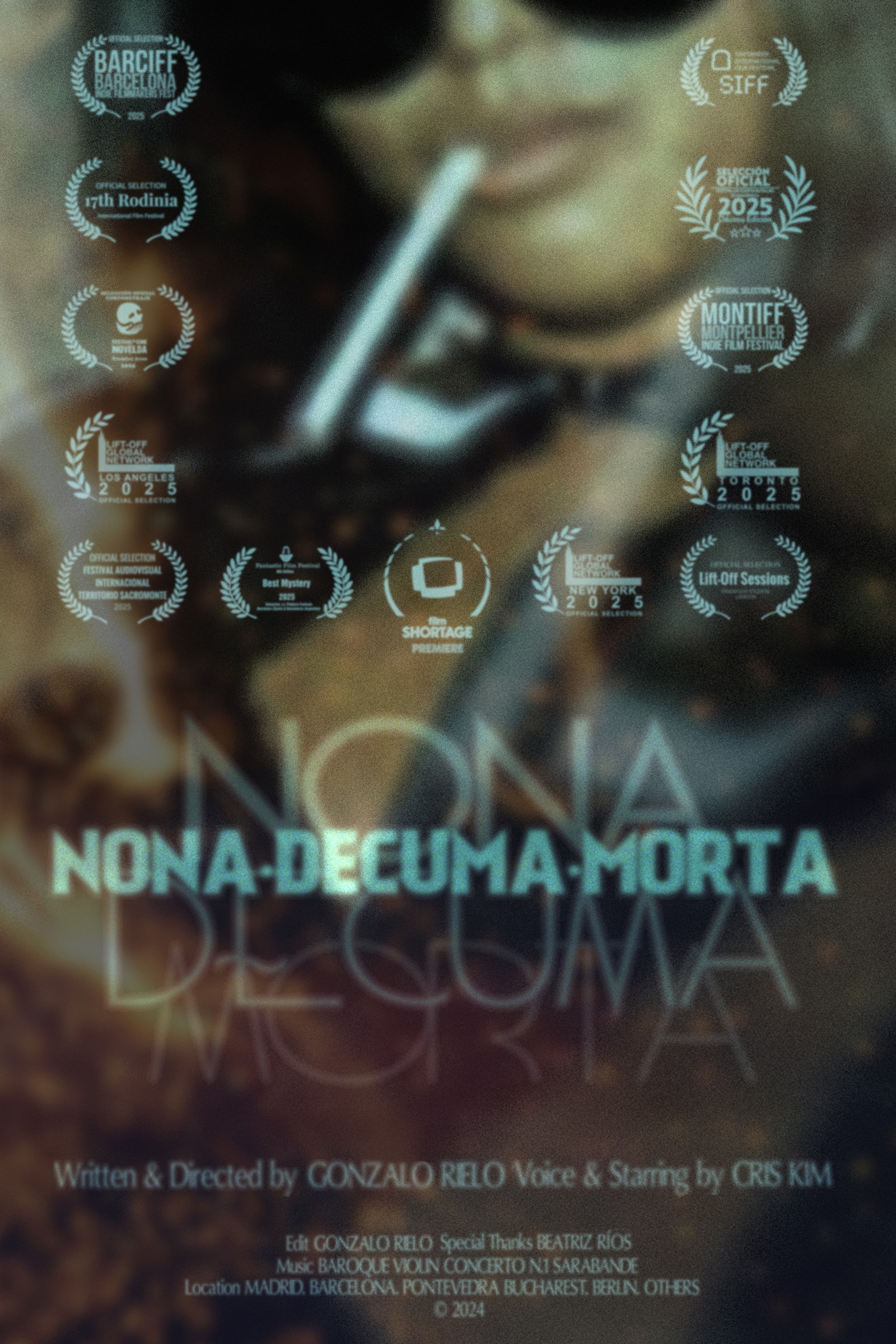 Poster for NONA DECUMA MORTA, a 2025 Surreal short film, directed by Gonzalo Rielo, on The Short Film Show