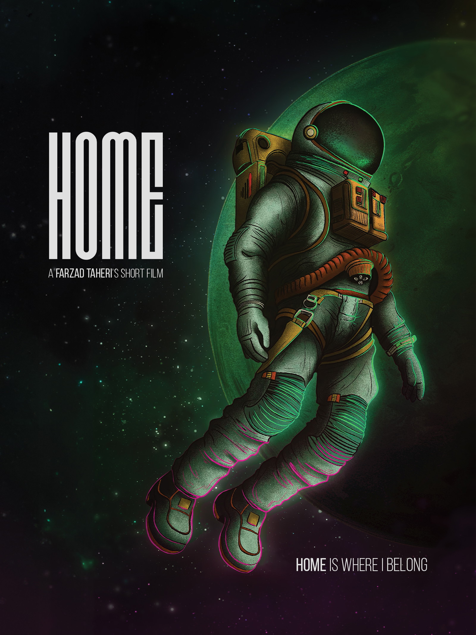 Poster for Home, a 2024 Sci-Fi short film, directed by Farzad Taheri, on The Short Film Show