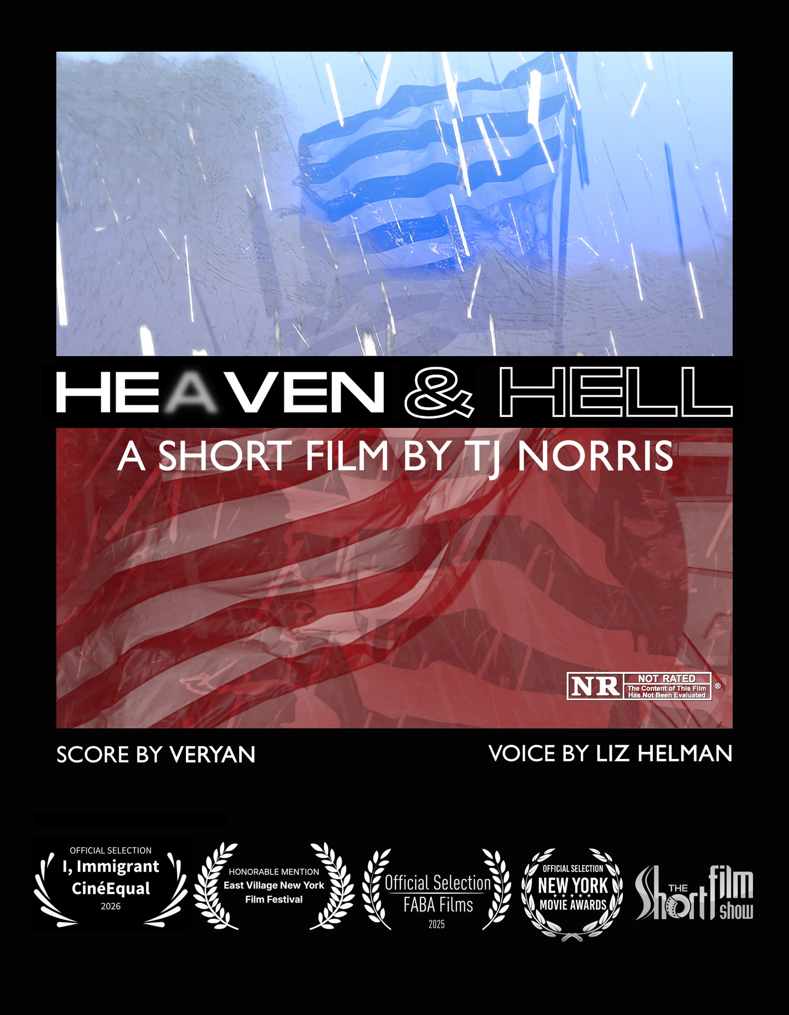 Poster for Heaven & Hell, a 2025 Experimental short film, directed by TJ Norris, on The Short Film Show