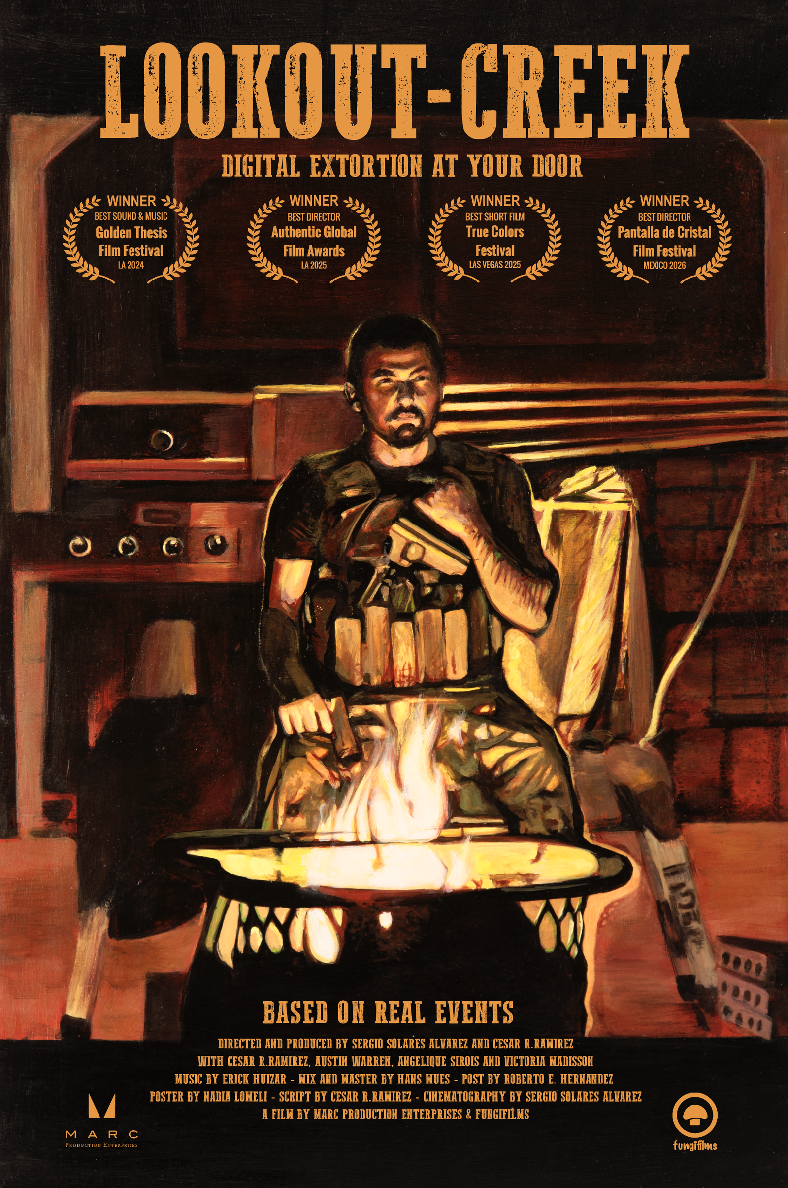 Poster for Lookout Creek, a 2024 Thriller short film, directed by SERGIO SOLARES ALVAREZ, on The Short Film Show
