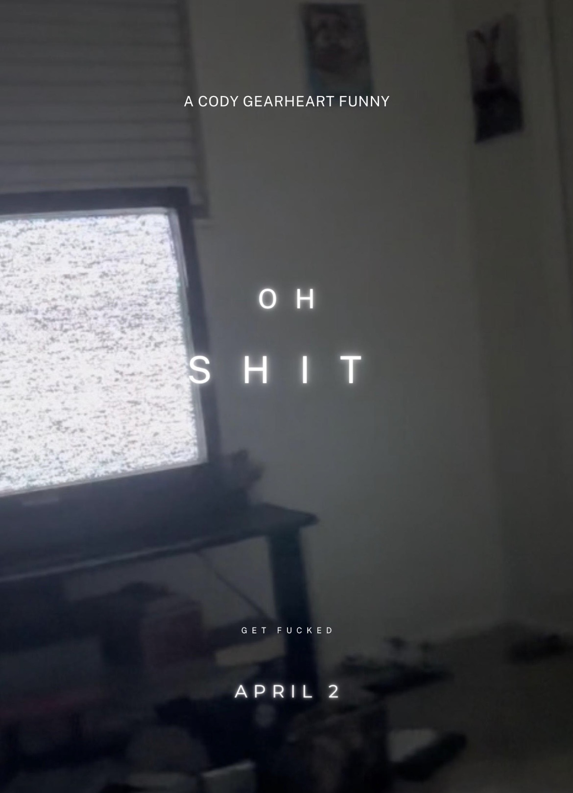 Poster for Oh Sh**, a 2024 Horror short film, directed by Cody Gearheart, on The Short Film Show