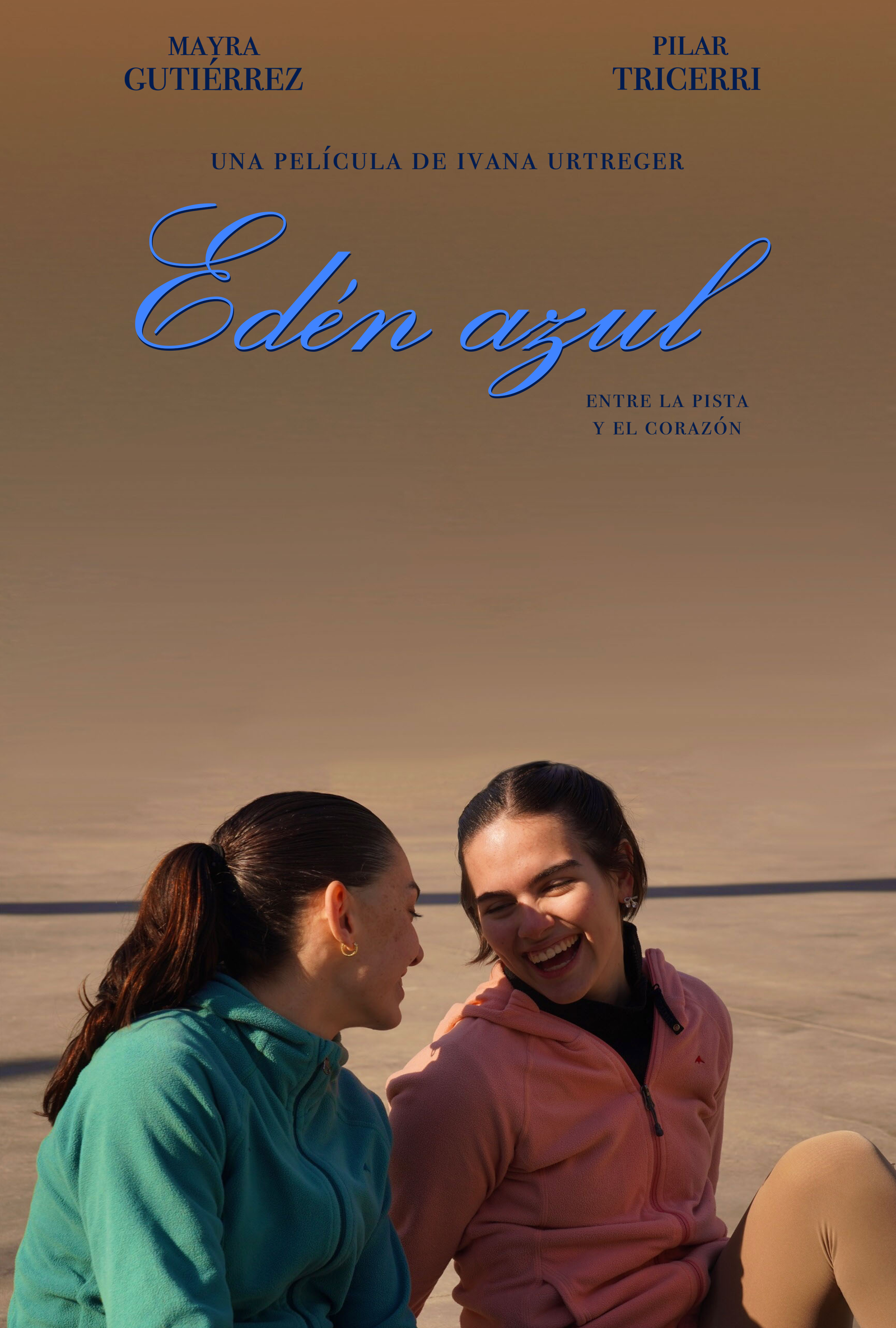 Poster for Blue Eden, a 2024 Romance short film, directed by Ivana Urtreger, on The Short Film Show
