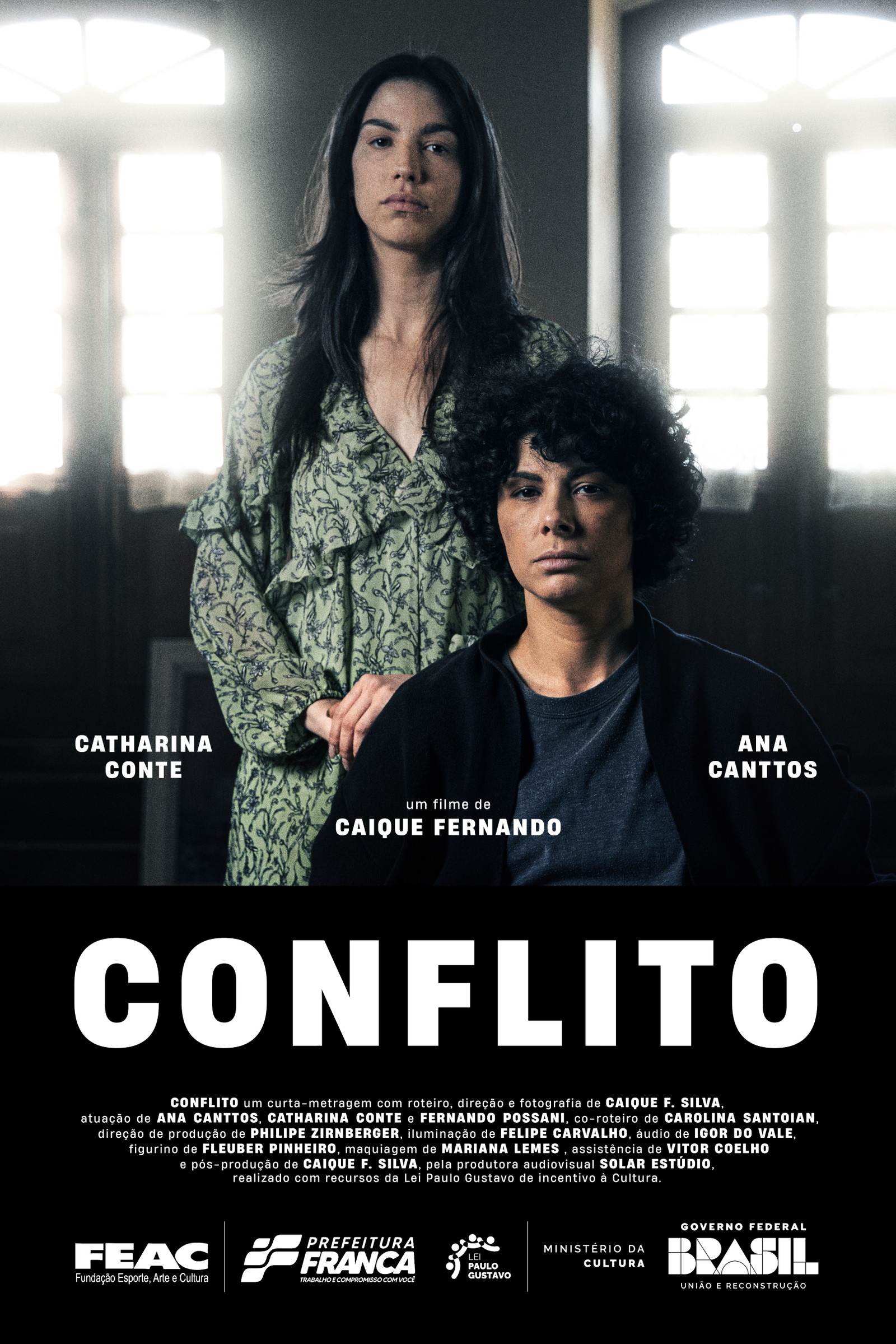 Poster for Conflict, a 2024 Thriller short film, directed by Caique Fernando Silva, on The Short Film Show