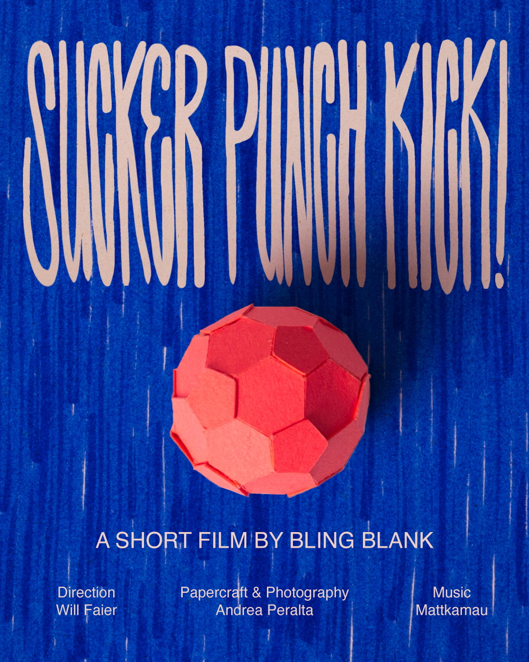 Poster for SUCKER PUNCH KICK!, a 2025 Animation short film, directed by Will Faier, on The Short Film Show