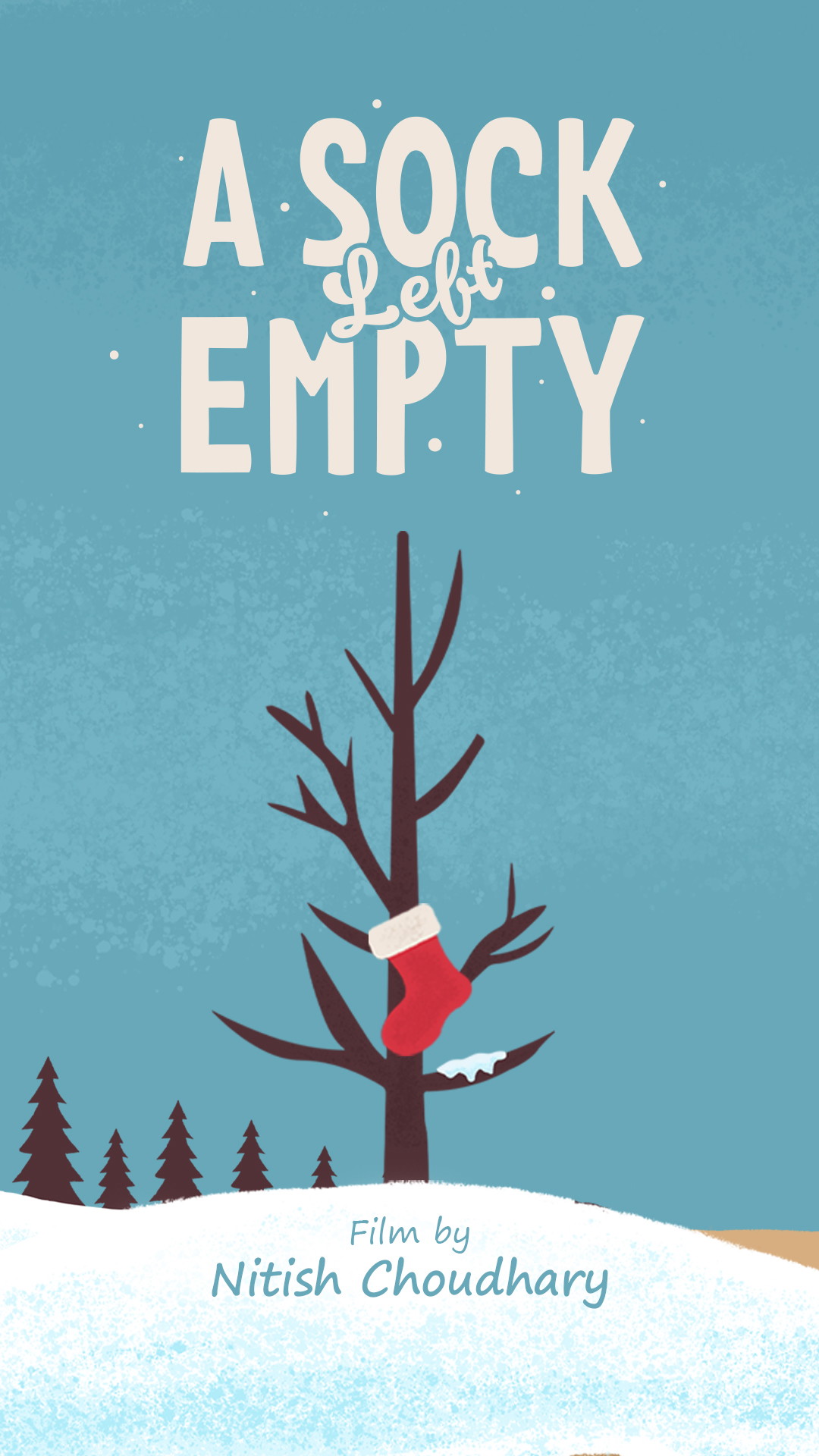 Poster for A Sock Left Empty, a 2025 Animation short film, directed by Nitish Choudhary, on The Short Film Show