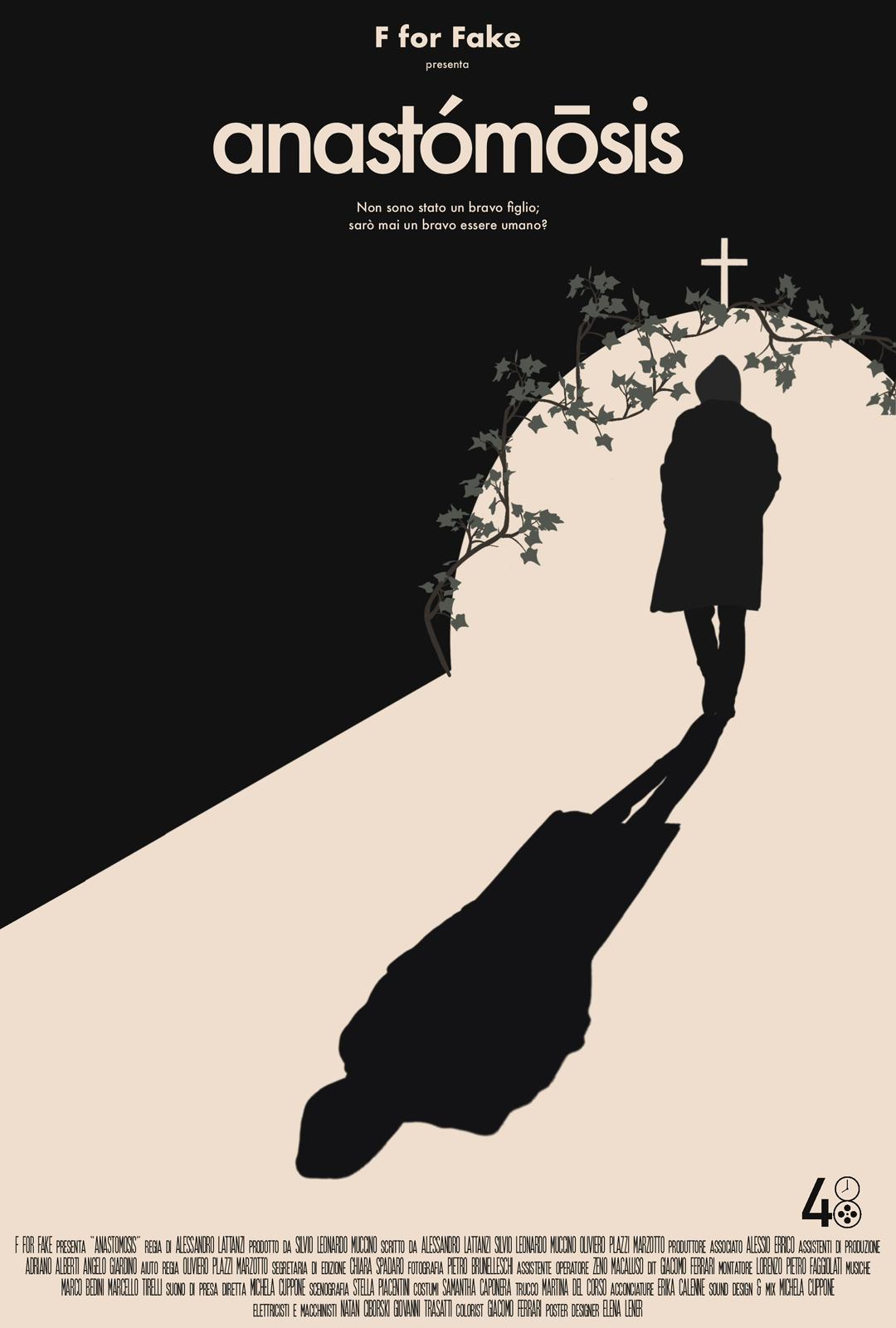 Poster for Anastómōsis, a 2024 Noir short film, directed by Alessandro Lattanzi, on The Short Film Show