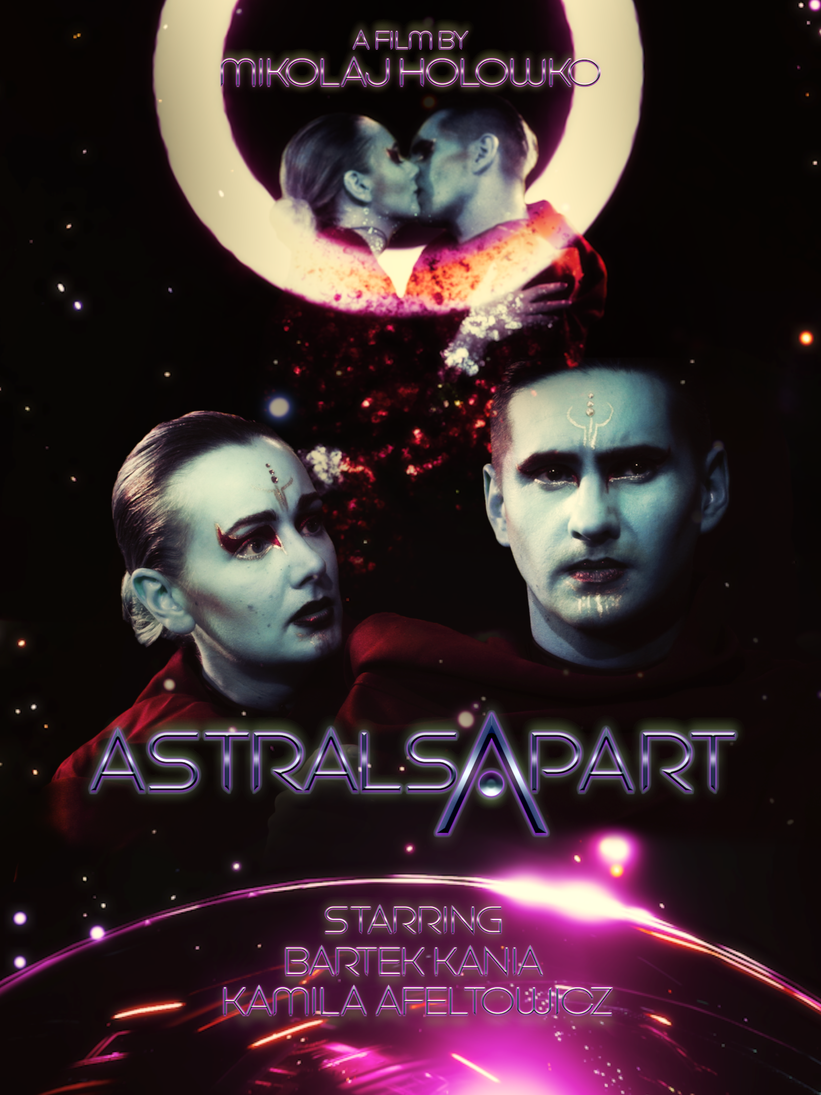 Poster for Astrals Apart, a 2024 Mystery short film, directed by Mikolaj Aleksander Holowko, on The Short Film Show