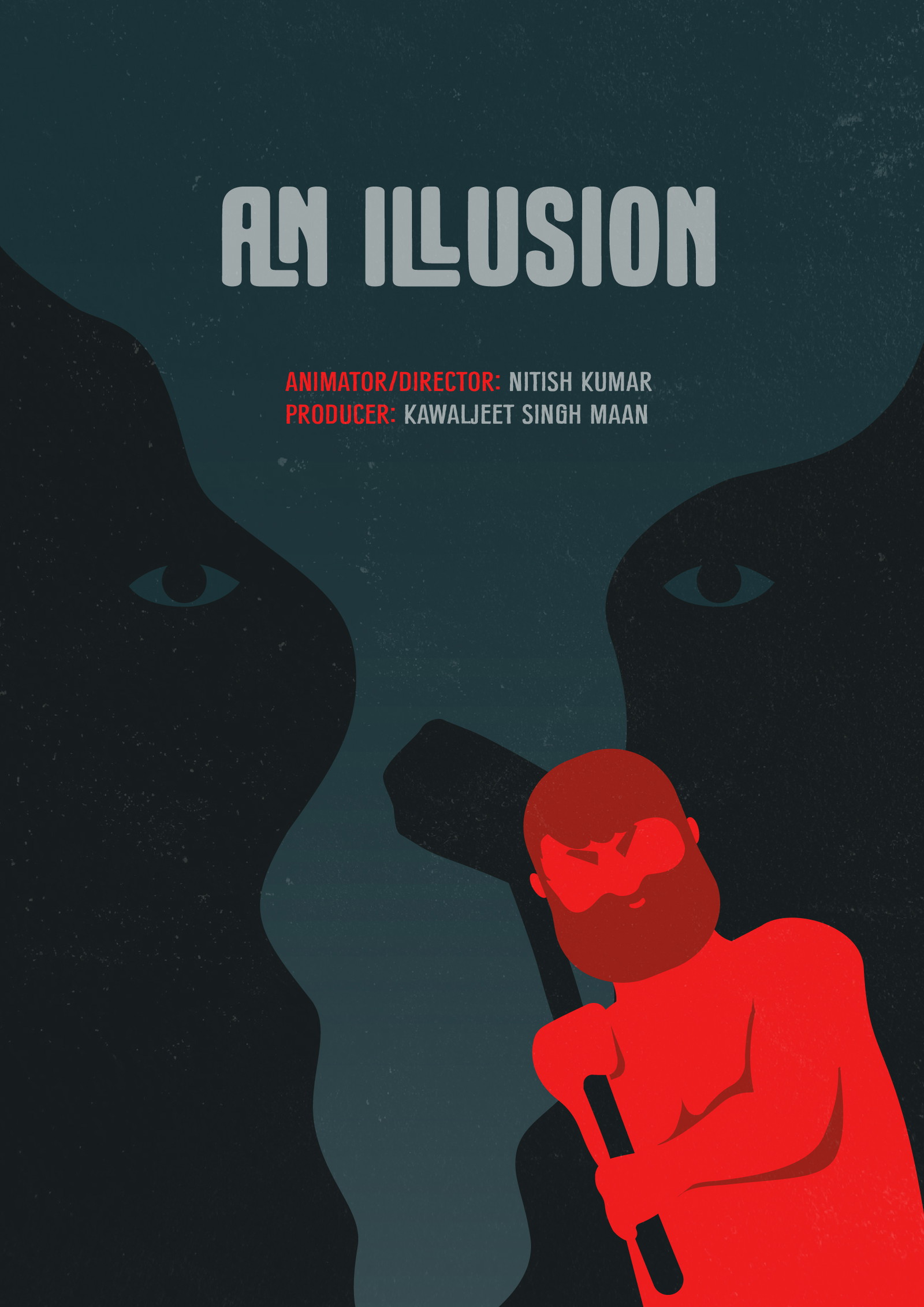 Poster for An Illusion, a 2026 Animation short film, directed by Nitish Kumar, on The Short Film Show