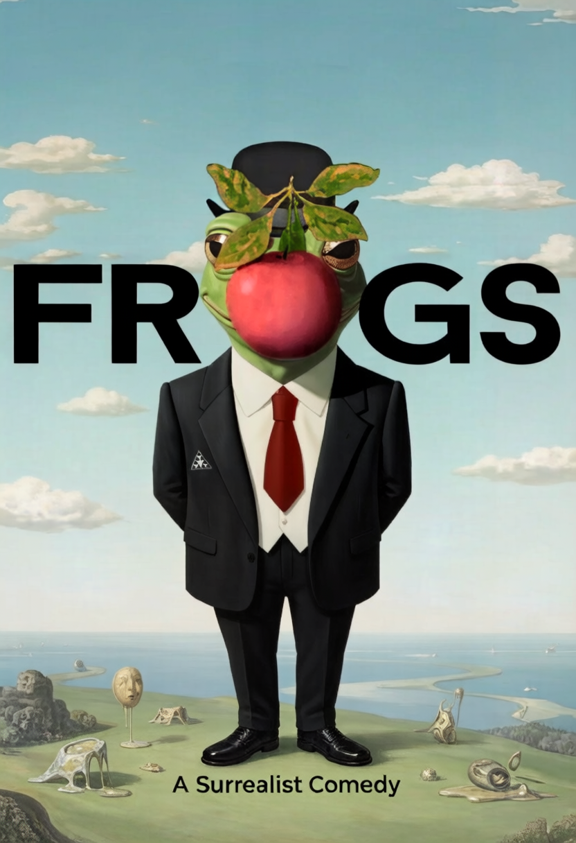 Poster for Frogs, a 2026 Surreal short film, directed by Captain Fractal, on The Short Film Show