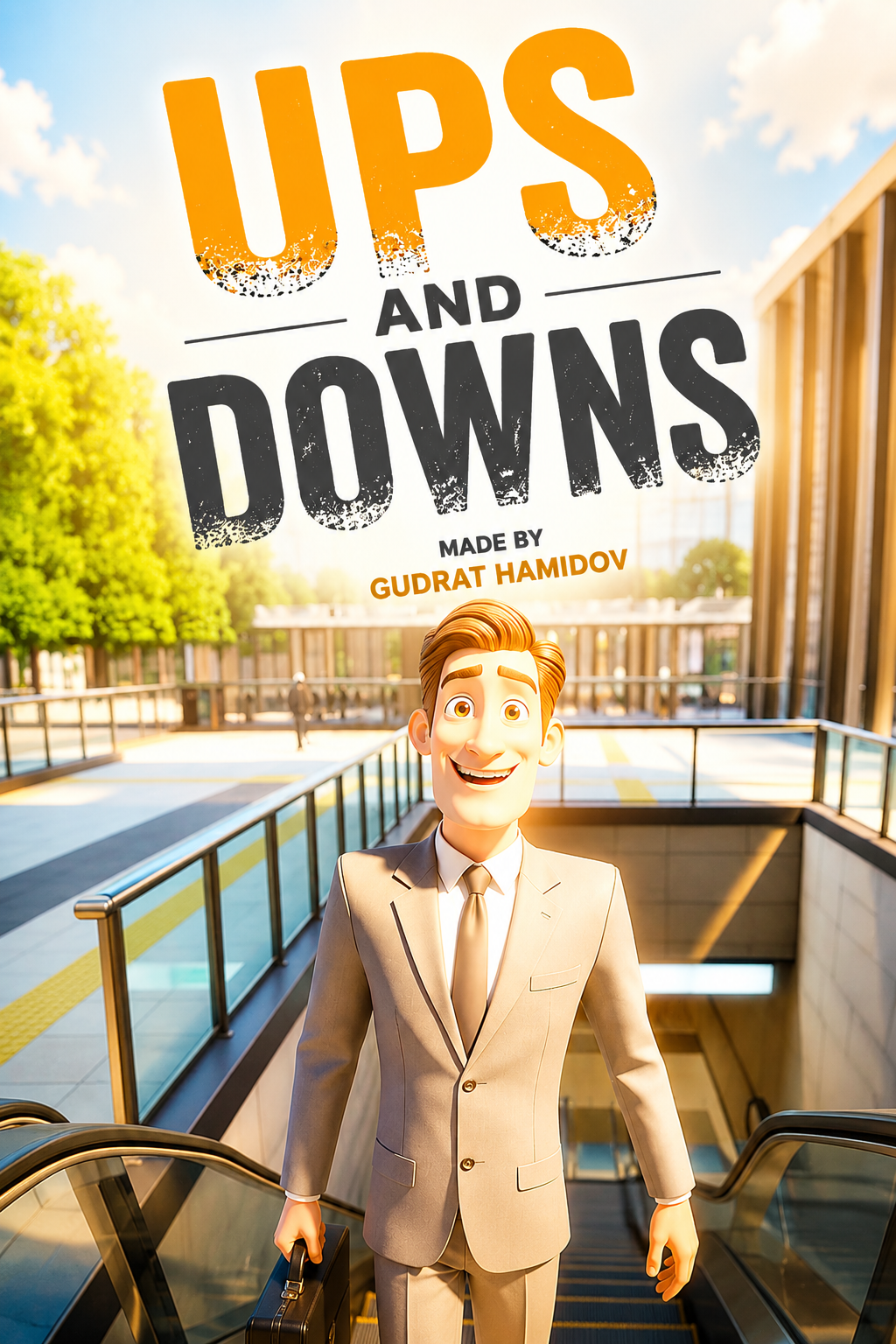 Poster for Ups And Downs, a 2026 Comedy short film, directed by Gudrat Hamidov, on The Short Film Show