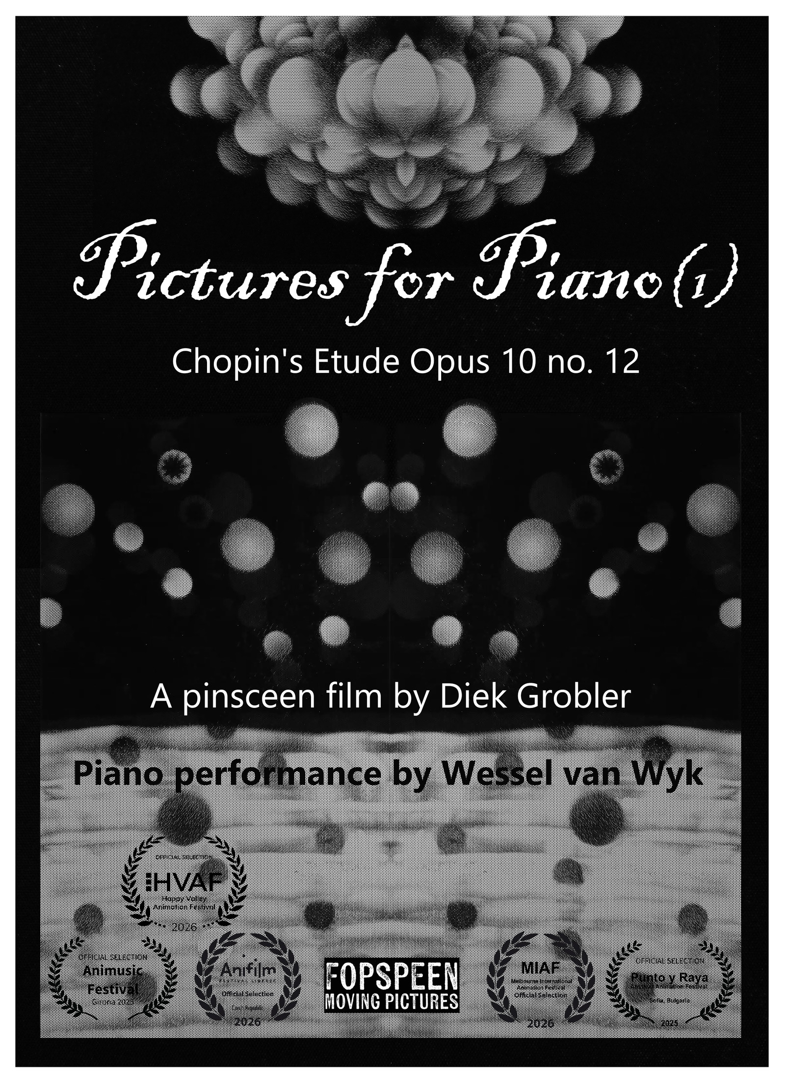 Poster for Pictures for Piano (1), a 2025 Experimental short film, directed by Diek Grobler, on The Short Film Show