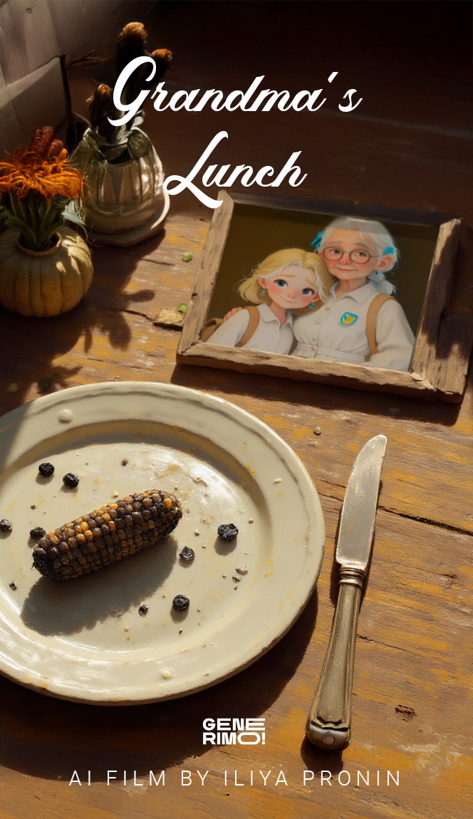 Poster for Grandma’s Lunch, a 2025 Animation short film, directed by Iliya Pronin, on The Short Film Show