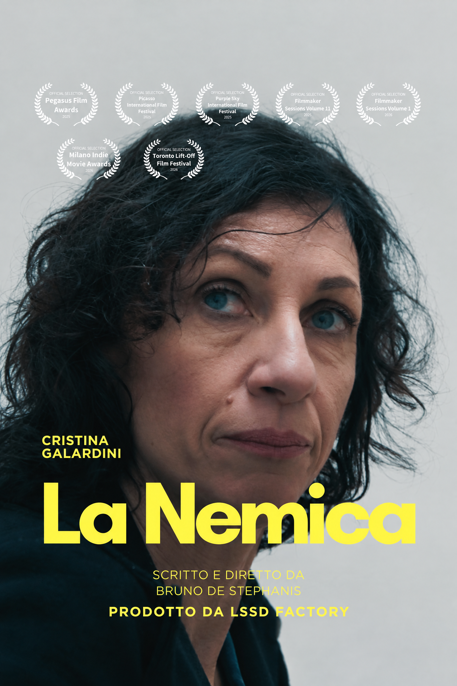 Poster for La nemica, a 2025 Drama short film, directed by Bruno De Stephanis, on The Short Film Show