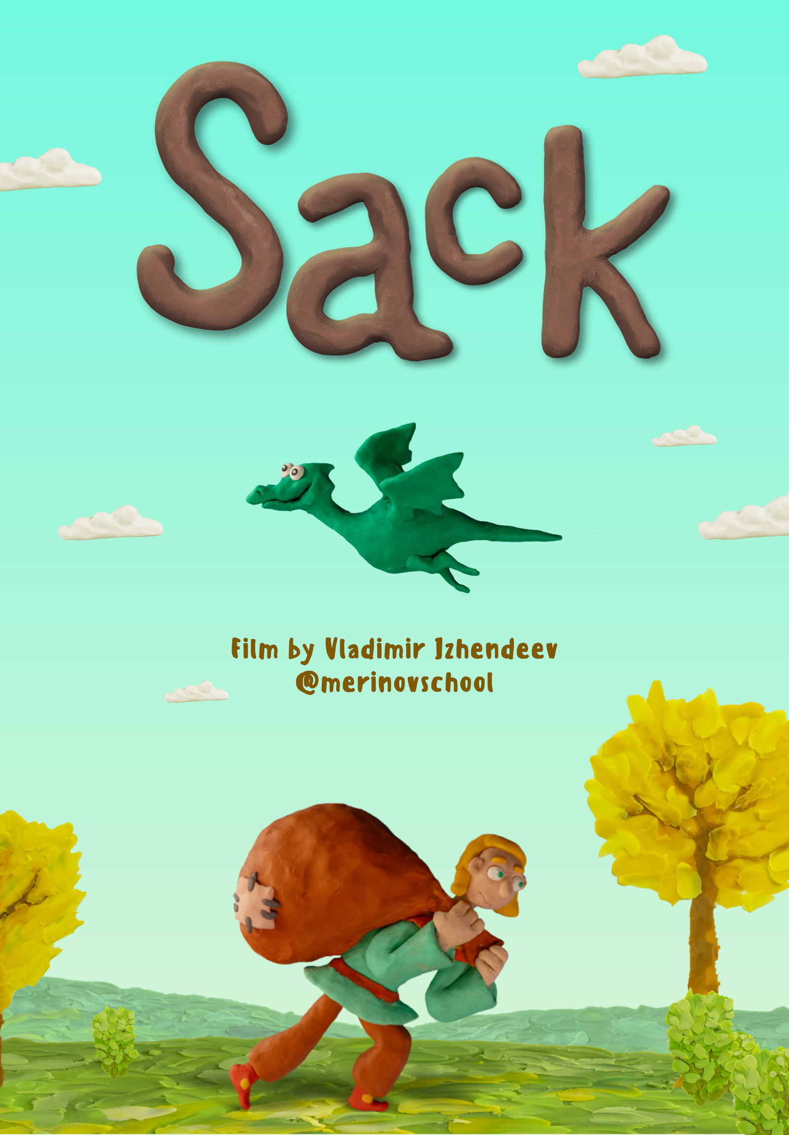 Poster for Sack, a 2025 Comedy short film, directed by Vladimir Izhendeev, on The Short Film Show