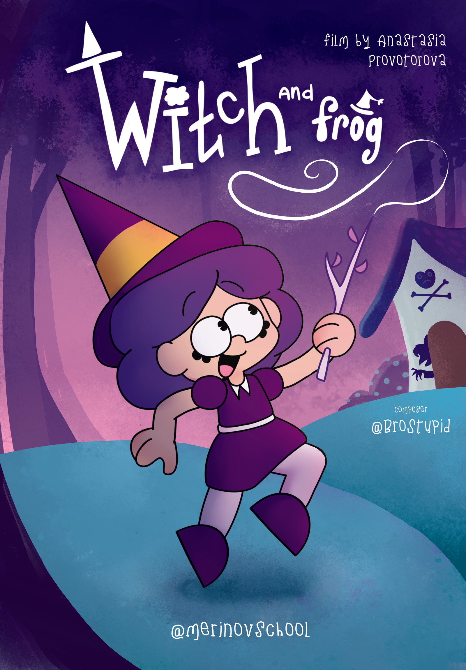 Poster for Witch and frog, a 2025 Comedy short film, directed by Anastasia Provotorova, on The Short Film Show