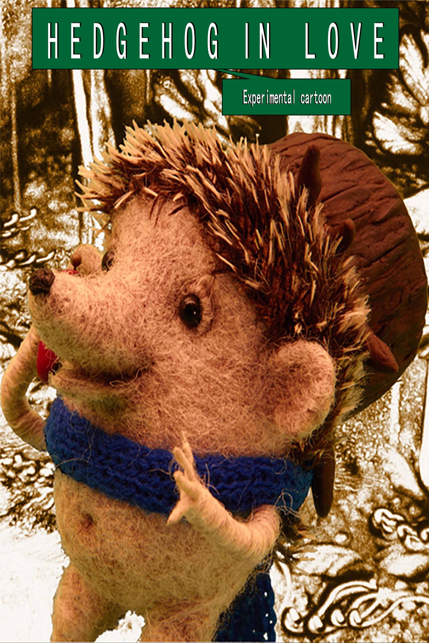 Poster for Hedgehog in Love, a 2022 Romance short film, directed by Alexander Sparinsky, on The Short Film Show